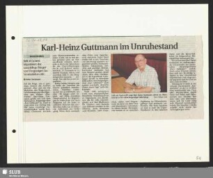 Karl-Heinz Guttmann im Unruhestand