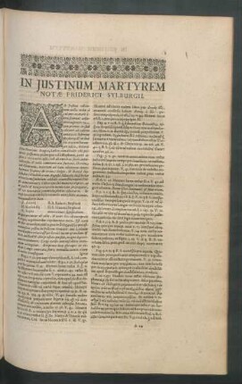 In Justinum Martyrem Notae Friderici Sylburgii.