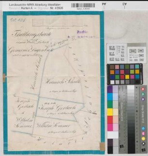 Remblinghausen (Meschede), Teilung des Wullenbergs (Walddistrikt bei Drasenbeck), Brouillonkarte