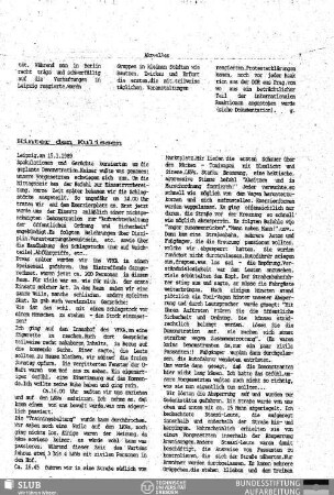 Hinter den Kulissen