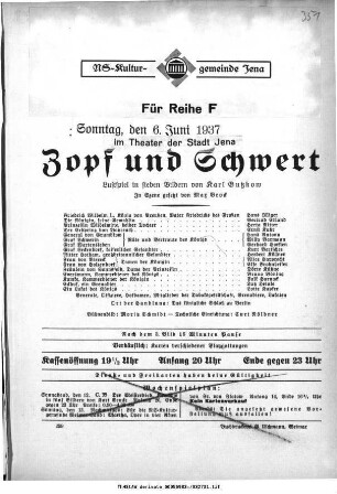 Zopf und Schwert