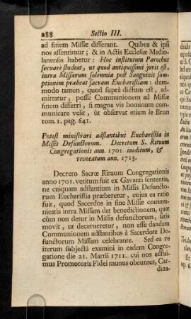 288-296, Potest ministrari adstantibus Eucharistia in Missis ...