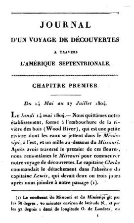 Du 14 Mai au 27 Juillet 1804