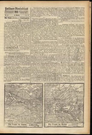 Vierte Ausgabe vom Samstag, den 01. April 1916.