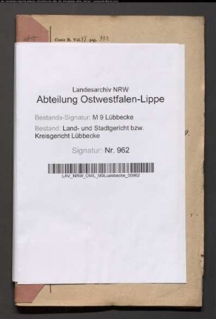 Erblasser: Nobbe, Johann Heinrich; Erblasser: Nobbe, Margarethe Charlotte, geb. Beek: