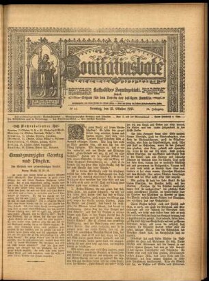 Erste Ausgabe vom Sonntag, den 13. Oktober 1907.
