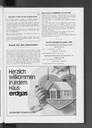 Theater-Spielplan Dezember 1982