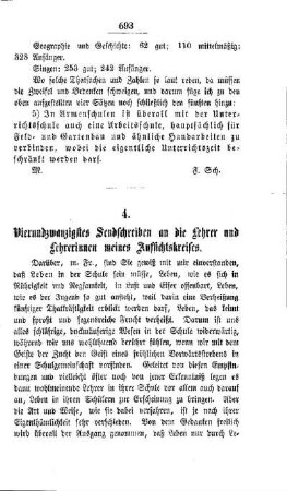Vierundzwanzigstes Sendschreiben an die Lehrer und Lehrerinnen meines Aufsichtskreises