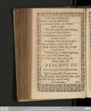 Psalmus III. Domine quid multiplicati sunt.