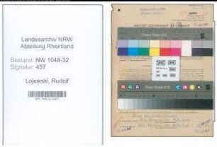 Entnazifizierung Rudolf Lojewski , geb. 26.06.1904 (Beamter)