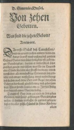 Von zehen Gebotten.