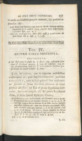 Tit. IV. De Iure Circa Rescripta
