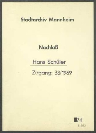 Zur Situation des Mannheimer Nationaltheaters