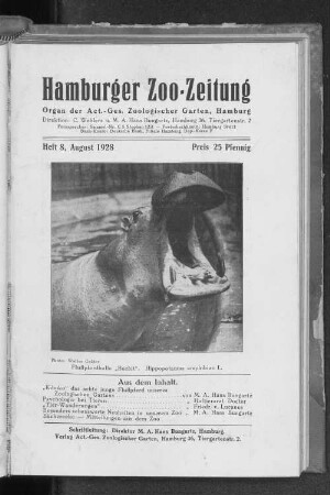 Heft 8 : August 1928