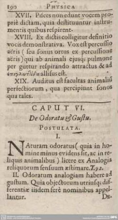 CAPUT VI. De Odoratu & Gustu.