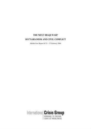 The next Iraqi war? Sectarianism and civil conflict