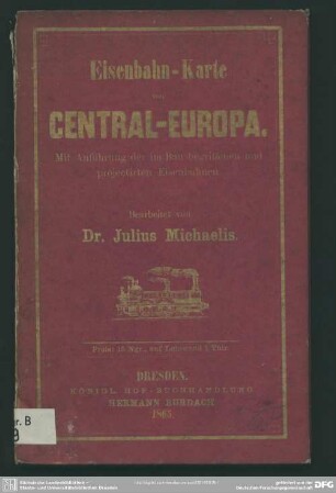 Eisenbahnkarte von Central-Europa