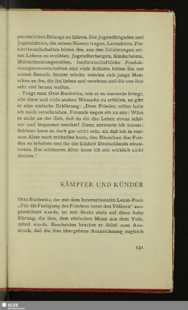 Kämpfer Und Künder
