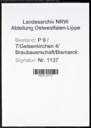 Heiratsregister Standesamt Gelsenkirchen 4 Braubauerschaft Bismarck