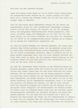 Brief von Pieter Bleeker an Krauss
