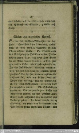 Sieben und zwanzigstes Kapitel