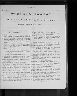 10te Sitzung