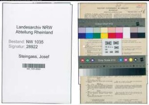 Entnazifizierung Josef Steingass , geb. 03.06.1911 (Elektrotechniker)