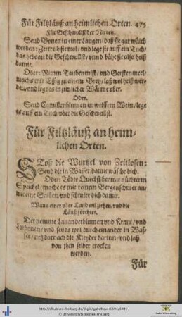 Für Filtzläuß an heimlichen Orten
