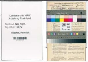 Entnazifizierung Heinrich Wagner , geb. 06.03.1901 (Platzmeister)