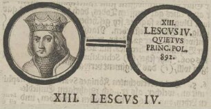 Bildnis des legendären Lescvs IV., Herrscher der Polen