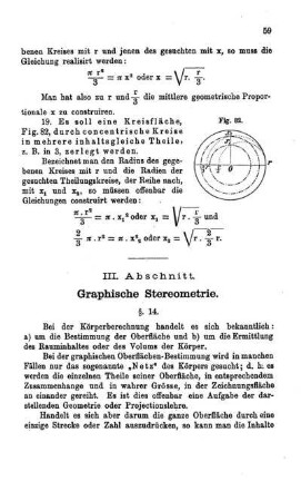 III. Abschnitt. Graphische Stereometrie.