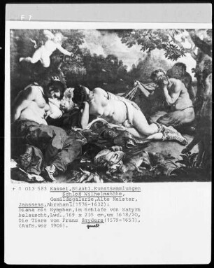 Diana mit Nymphen im Schlafe von Satyrn belauscht