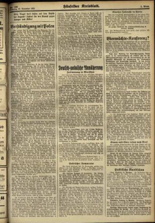 Zweite Ausgabe vom Samstag, den 18. November 1933.