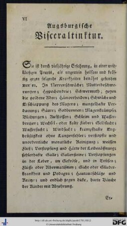 Augsburgische Visceraltinktur.