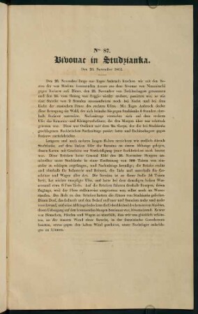 Nro. 87. Bivouac in Studzianka. Den 26. November 1812.