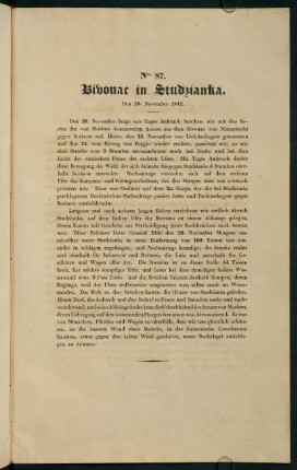 Nro. 87. Bivouac in Studzianka. Den 26. November 1812.