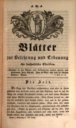 Blätter zur Belehrung und Erbauung für katholische Christen, 1842