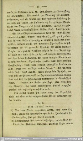 §. 9. Medicinal-Ordnung