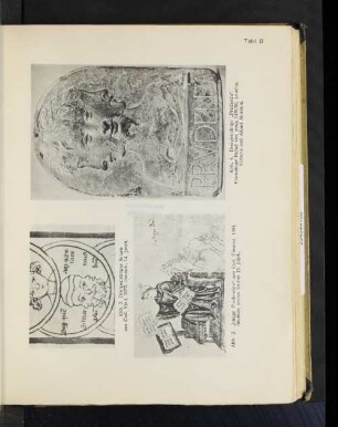 Tafel II Abb. 3. Dreigesichtiger Saturn aus Cod. Vind. 2372, deutsch, 14. Jahrh.