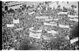 Kleinbildnegativ: Demonstration von Studierenden, 1965