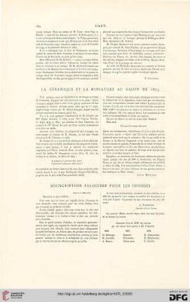 Souscription falguière pour les inondés