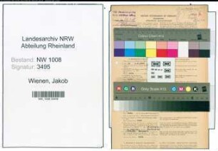 Entnazifizierung Jakob Wienen , geb. 19.12.1894 (Installateur)