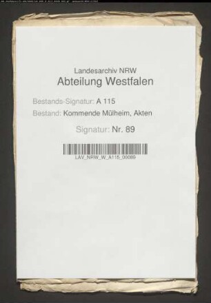 Inventar der Kommende Waldenburg.