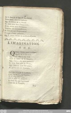 L'Imagination. Ode.