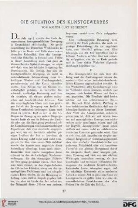 1: Die Situation des Kunstgewerbes