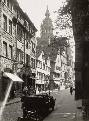 Heilbronn. Kirchbronnerstraße. Blick zur Pfarrkirche Sankt Kilian