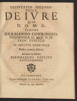 Disputatio Philosophica De Iure