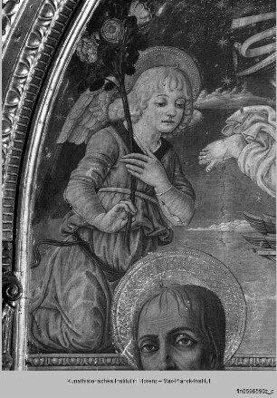Thronende Madonna mit dem Kind und Heiligen