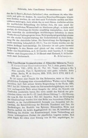 107-110 [Rezension] Acta conciliorum oecumenicorum ; 2,1,3.Actiones VIII - XVII. 18 - 31