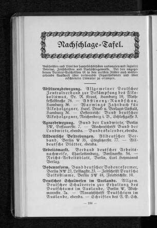 Nachschlage-Tafel.